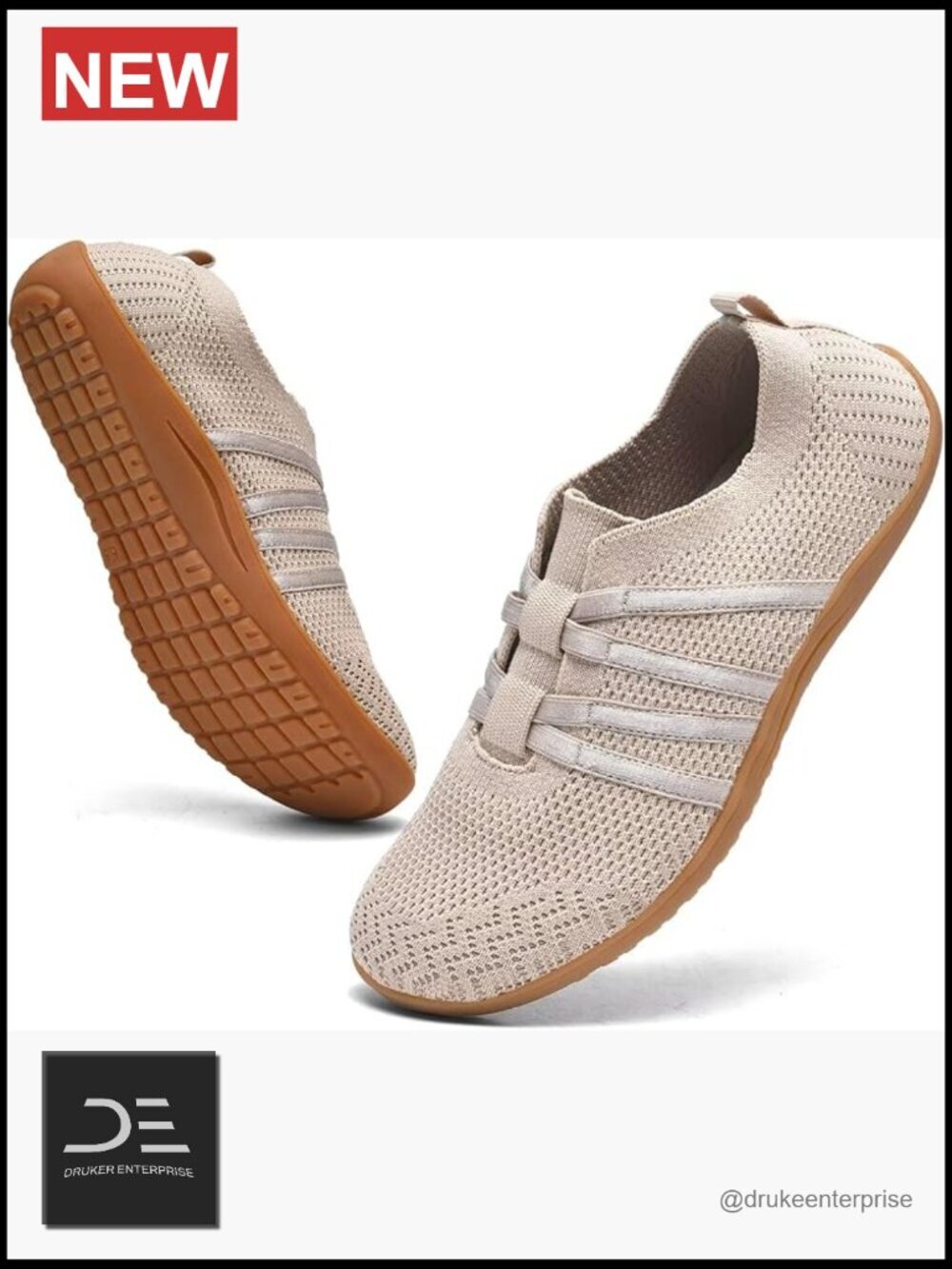 Women's Barefoot Walking Shoes Wide Toe Box Lightweight Knit Athletic Sneakers